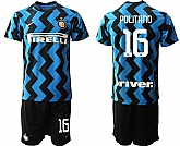 2020-21 Inter Milan 16 POLITANO Home Soccer Jersey,baseball caps,new era cap wholesale,wholesale hats